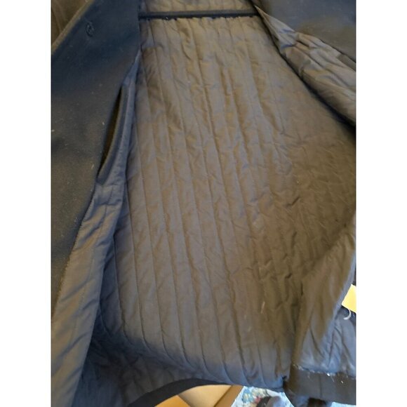 J. Crew Mens Medium Black Wool Blend Coat With Thinsulate Lining - Picture 5 of 5